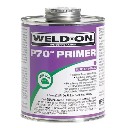 Weld-On 13994 P-70 Purple Primer Pvc/Cpvc Quart
