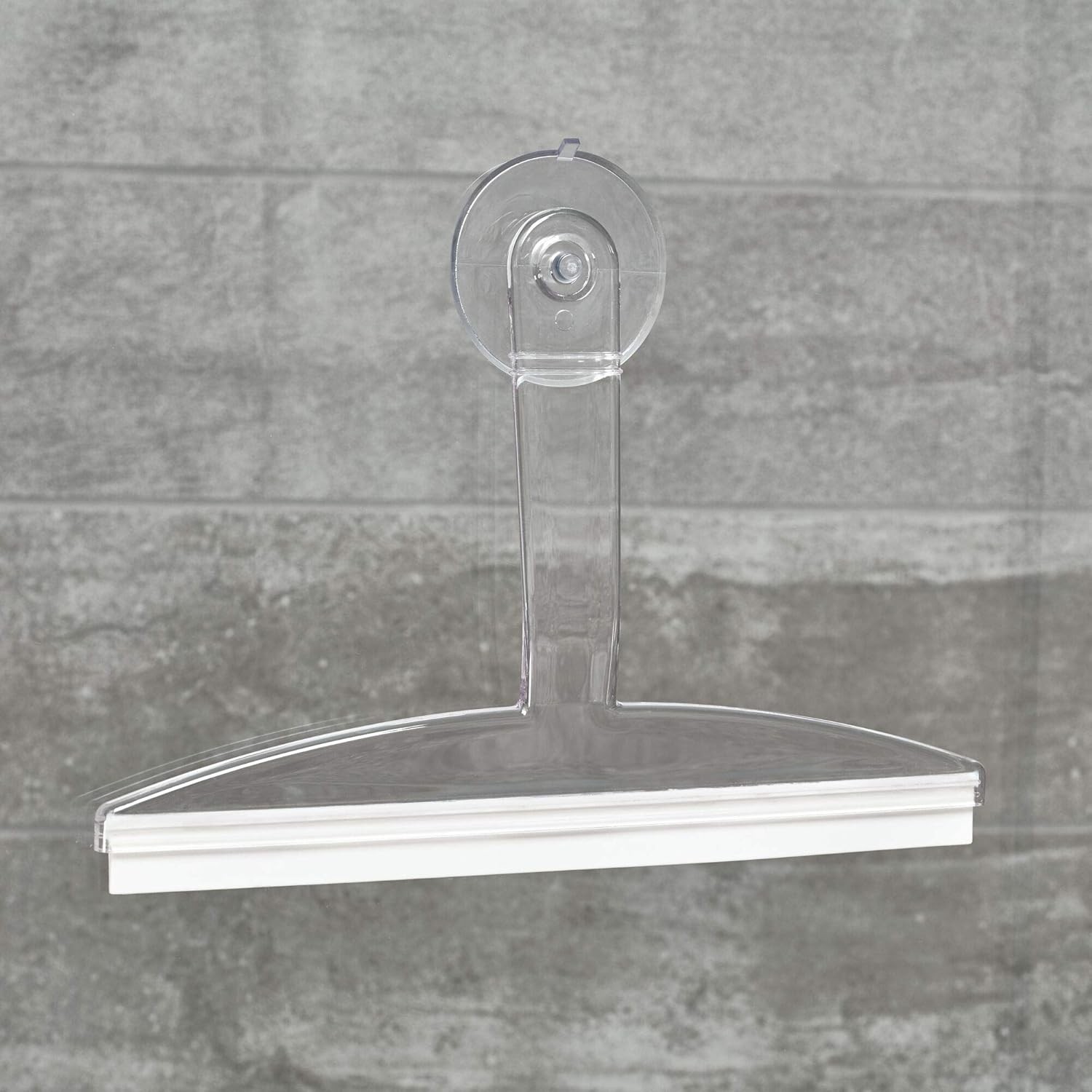 Plastic Plastic Suction Squeegee with Storage Hook Shower,12″ x 10″, Clear