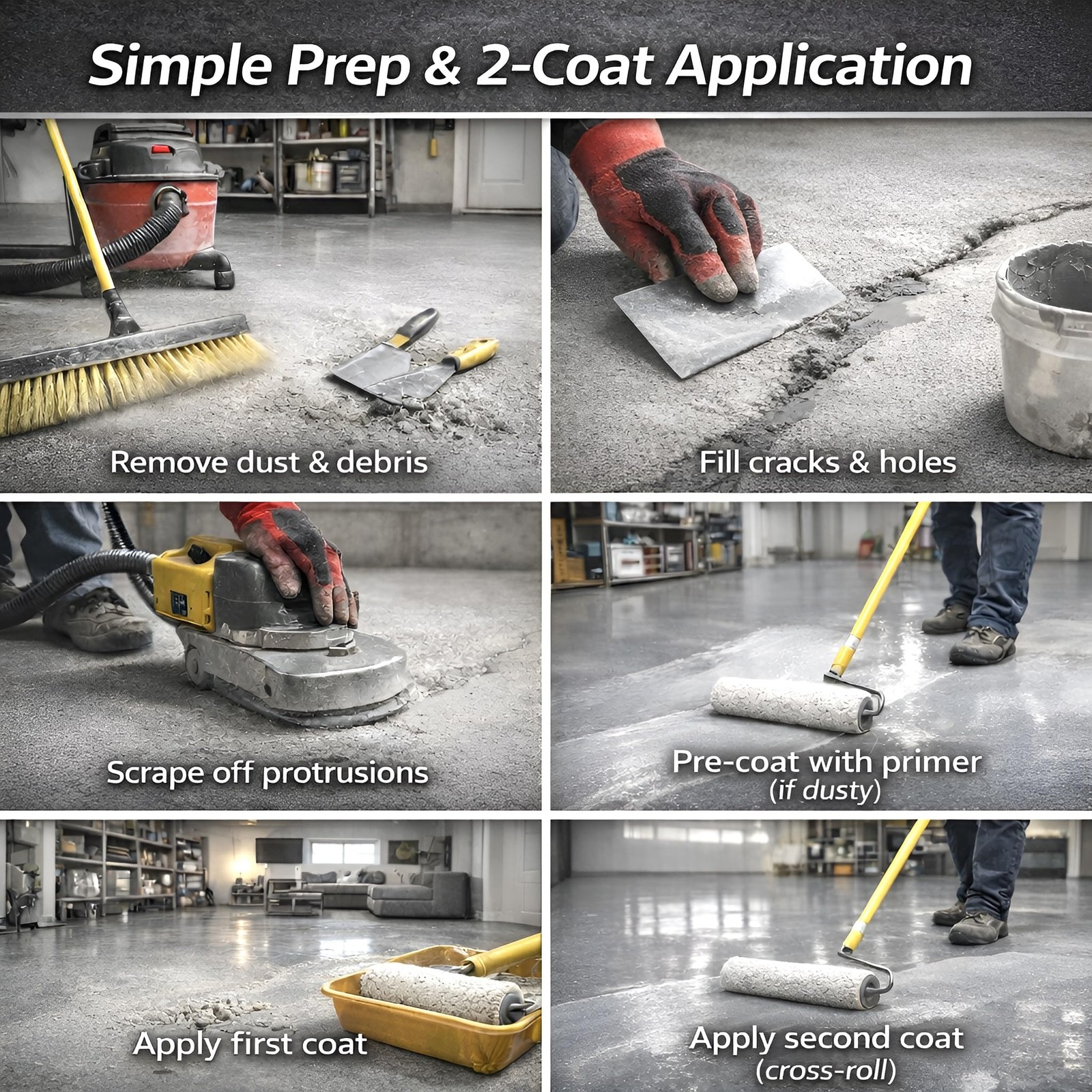 matvio 2-Part Epoxy Floor Coating | 1.06 140 Fl Oz (Pack of 1), LIGHT GREY