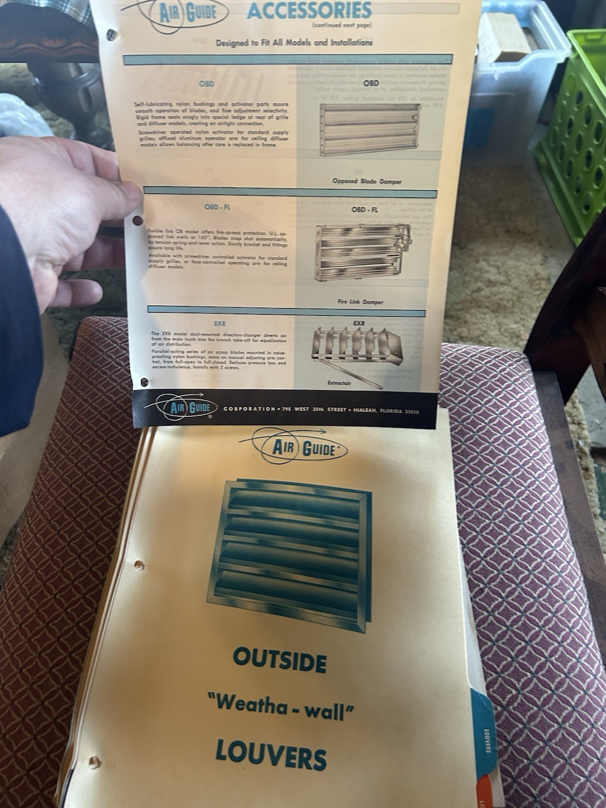 1960s Lot Of Jenn-Air; Coolair; Air Guide Advertising Louver Dampener Venting