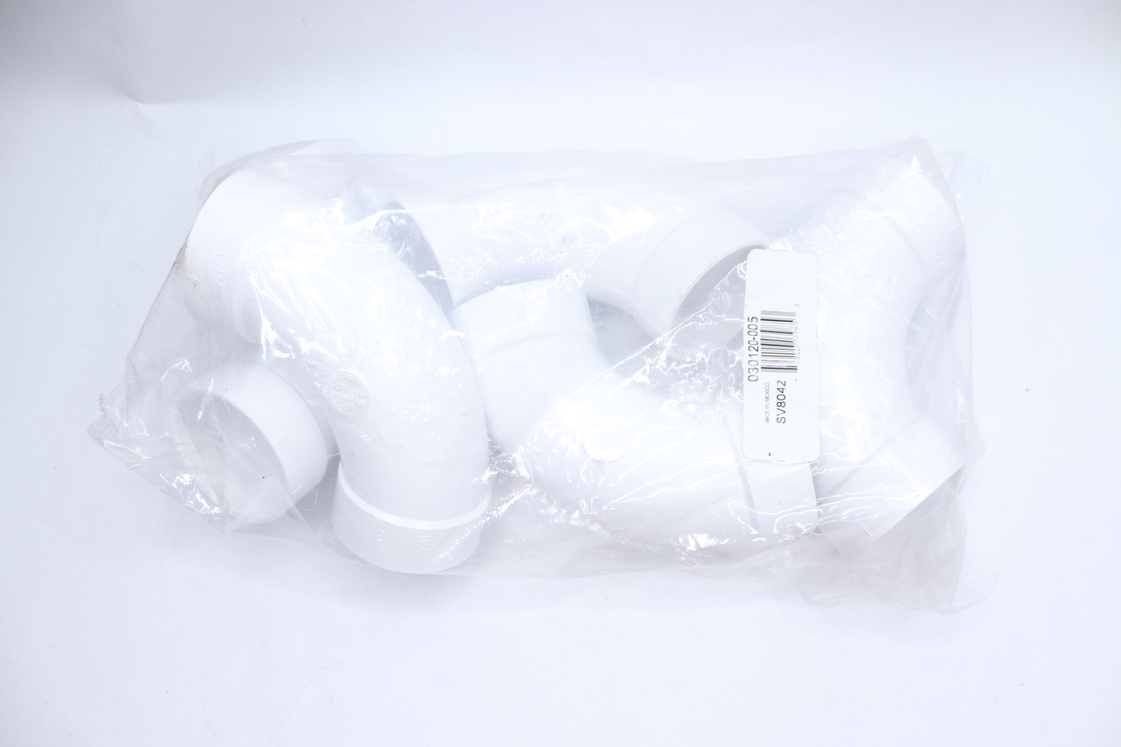 (5-Pk) 90Â° Sweep Elbow Plastic White 030120-005