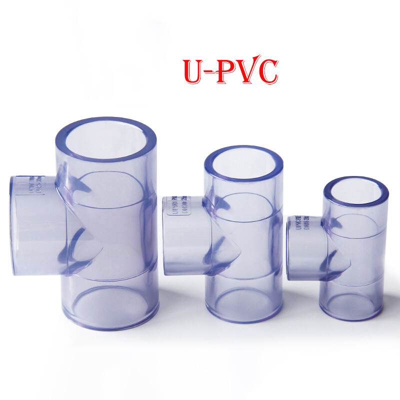20mm-110mm Transparent PVC 3-Way Water Supply Pipe Fitting Adapter Connector