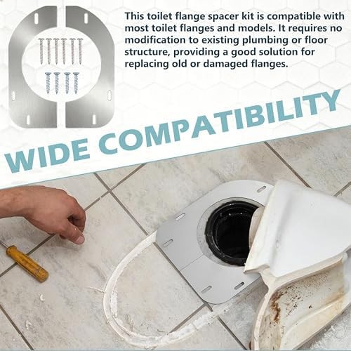 Toilet Flange Repair Kit,490-11322 Closet Flange Floor Support(Stainless Steel)