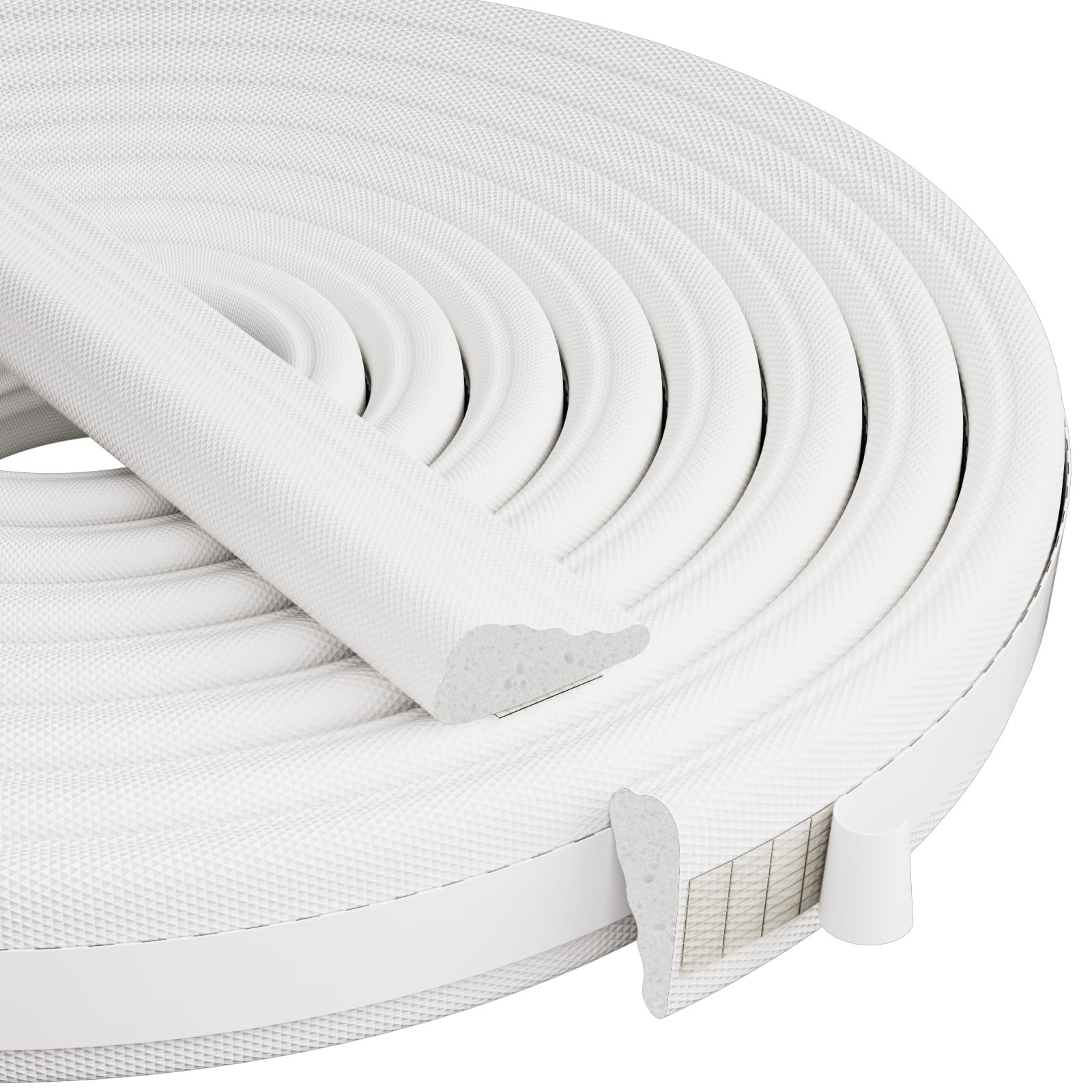 196” Wedge-Shape Foam Window Weather Stripping Door Seal Strip,Soundproofi