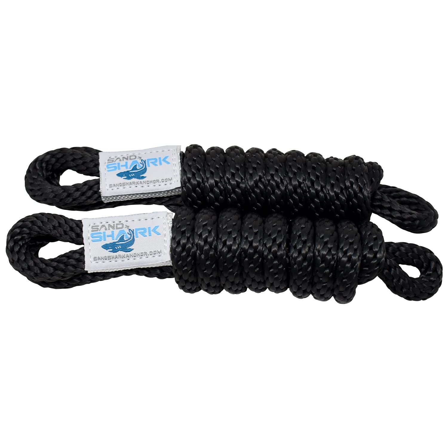 Fender Lines 2 Pack Black Premium Double Braided Nylon 5’x 3/8″ Boat Fender L…