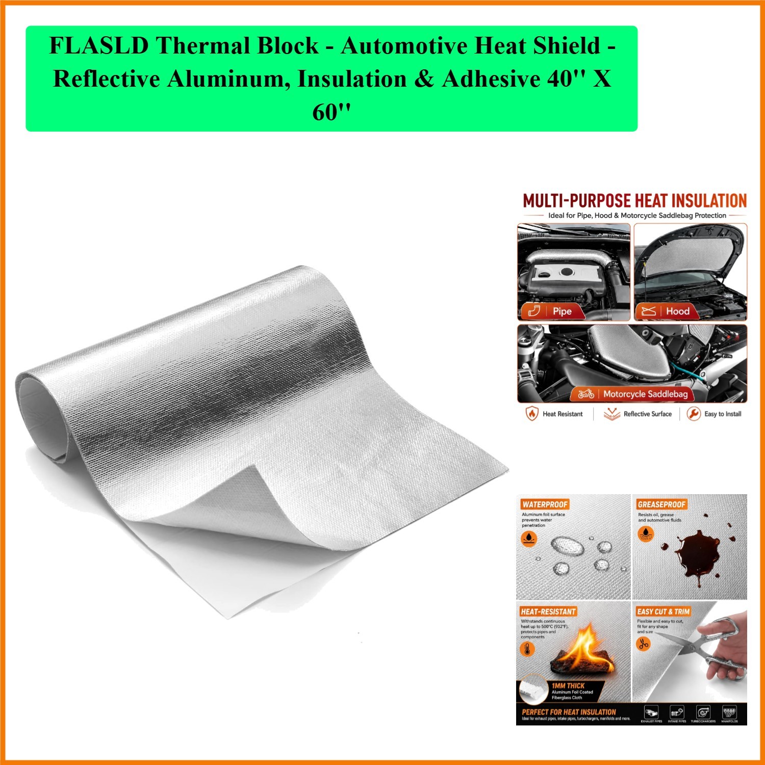 Thermal Block – Automotive Heat Shield – Reflective Aluminum, Insulation & Ad…