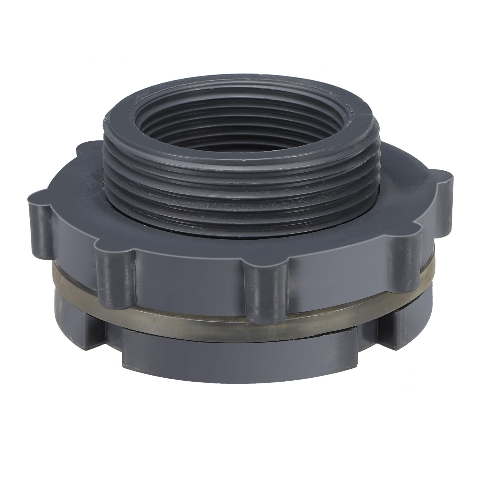 Polypropylene Bulkhead Fitting 1-1/2″ Water Tank Connector Black