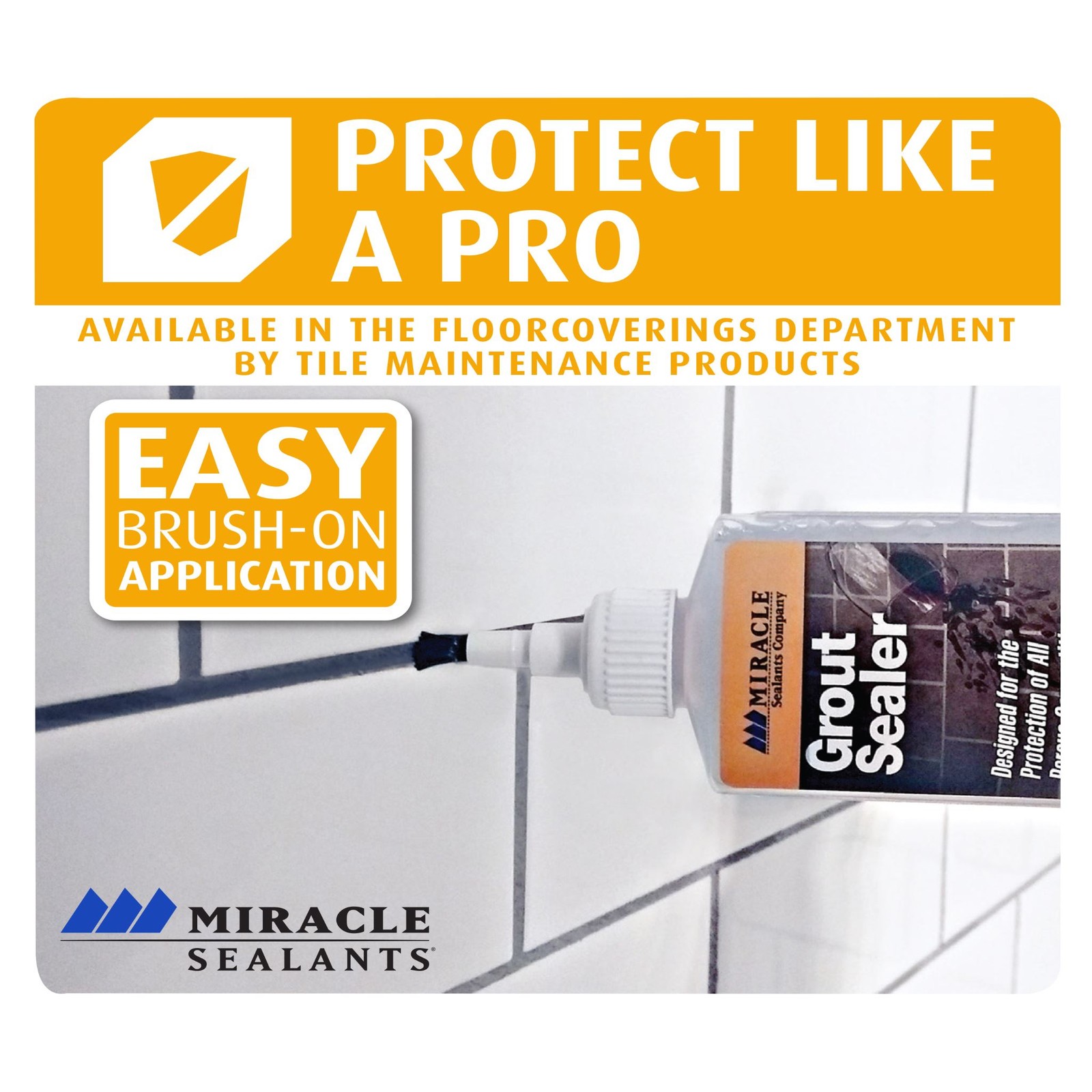 Miracle Sealants Grout Sealer, 6 oz- GRTSLR6OZ12