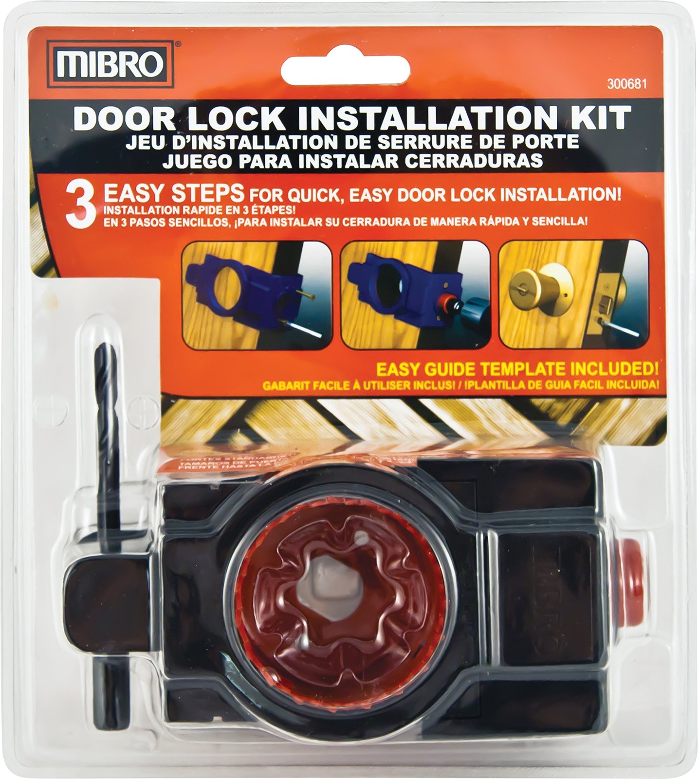 MIBRO 300681 Door Lock and Deadbolt Installation Kit, Made of Carbon Steel an…