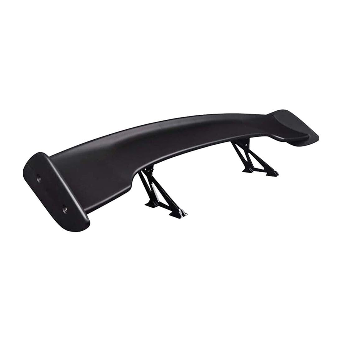 JDM Style Adjustable Rear Trunk Spoiler Wing ABS Unpainted Black 8.5H 9.0W