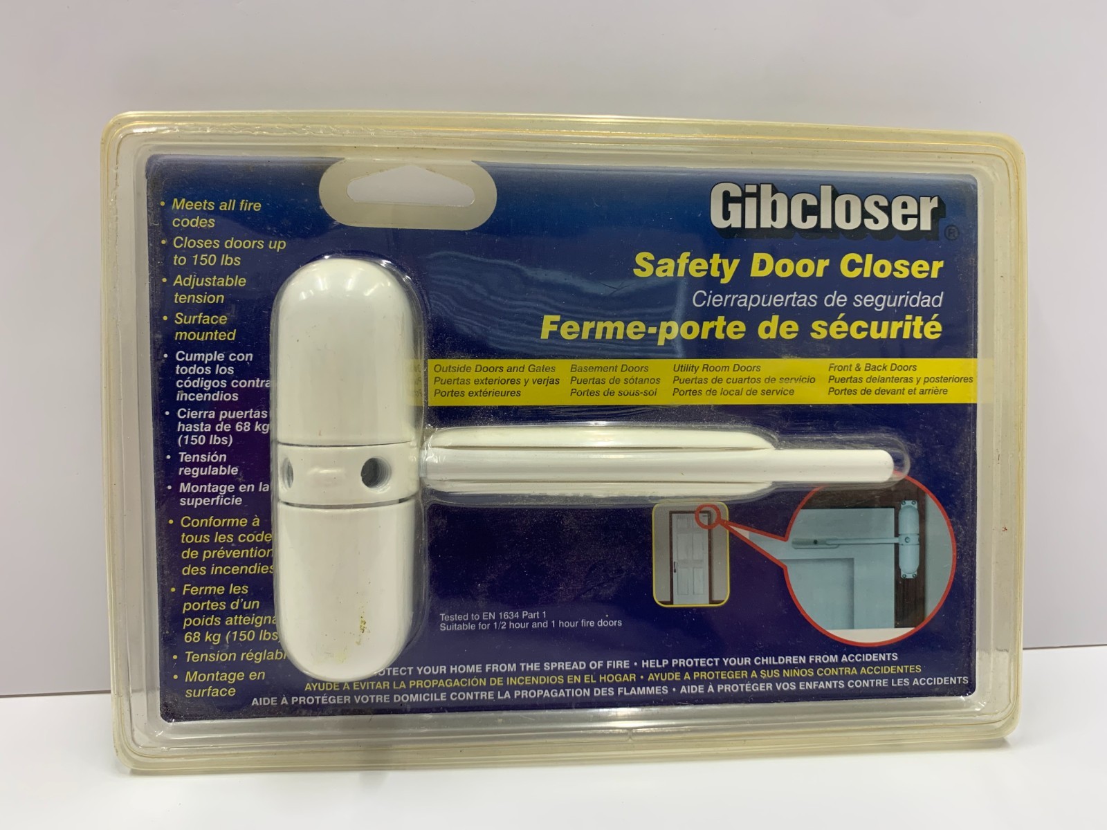 Astra Gibcloser Safety Door Closer White NEW
