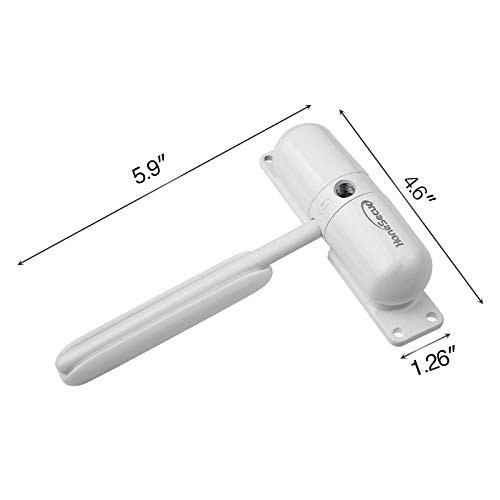 Safety Spring Door Closer Adjustable Hinge Automatic Self Closing White