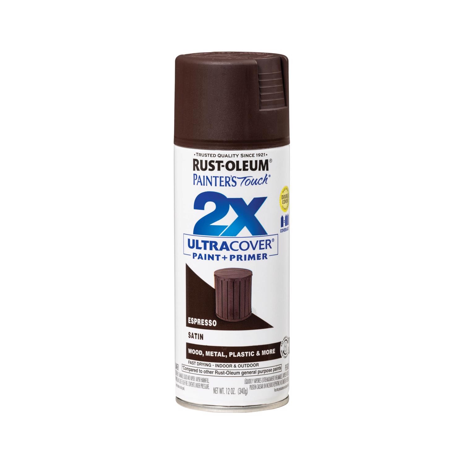 Rust-Oleum 249081 Painters Touch Satin Espresso Spray Paint 12 oz. (Pack of 6)