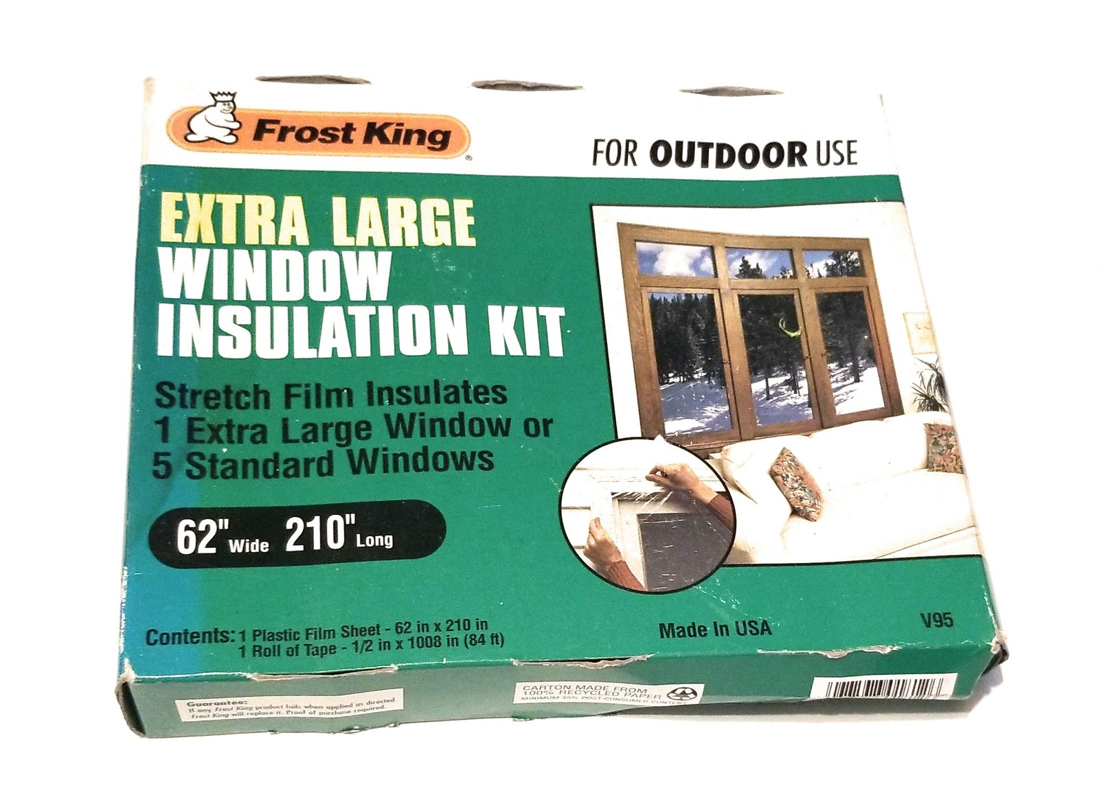 V95H Extra Large Window Insulation Kit for Outdoor Use