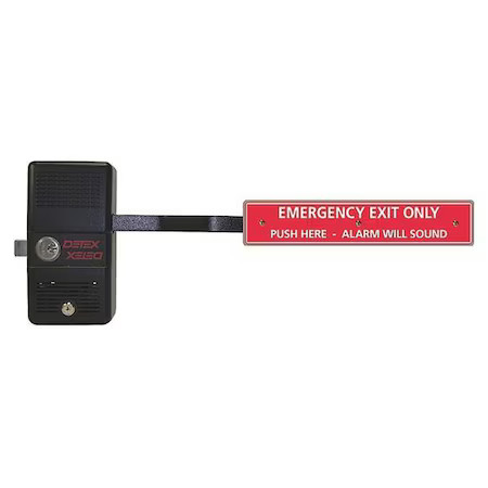 Detex Ecl-230D-Ph W-Cyl Rim Exit Device With Alarm, Fire Rated