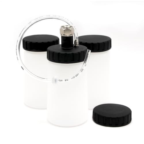 Fuji Spray 9080 Mini-Cup Set, 3-Piece – 8oz for Bottom Feed Spray Guns