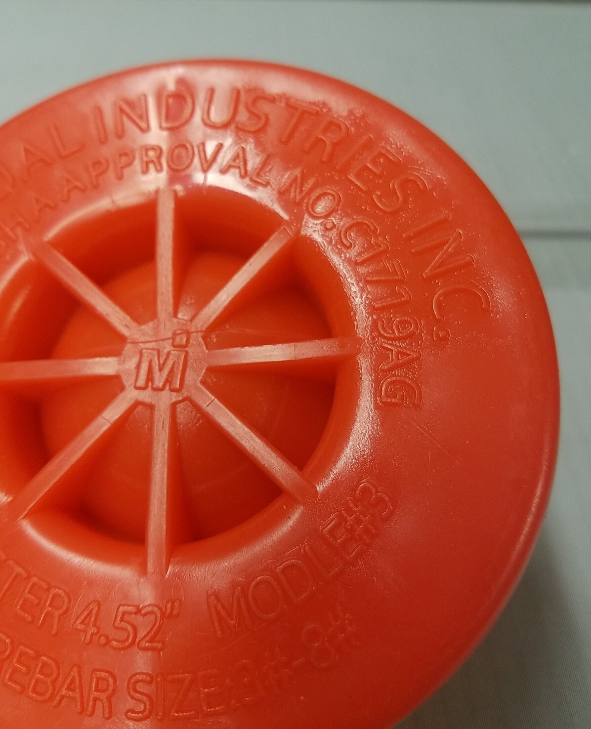 Pack of 25 mutual Industries C1719AG Osha Rebar Caps rebar 3# to 8#