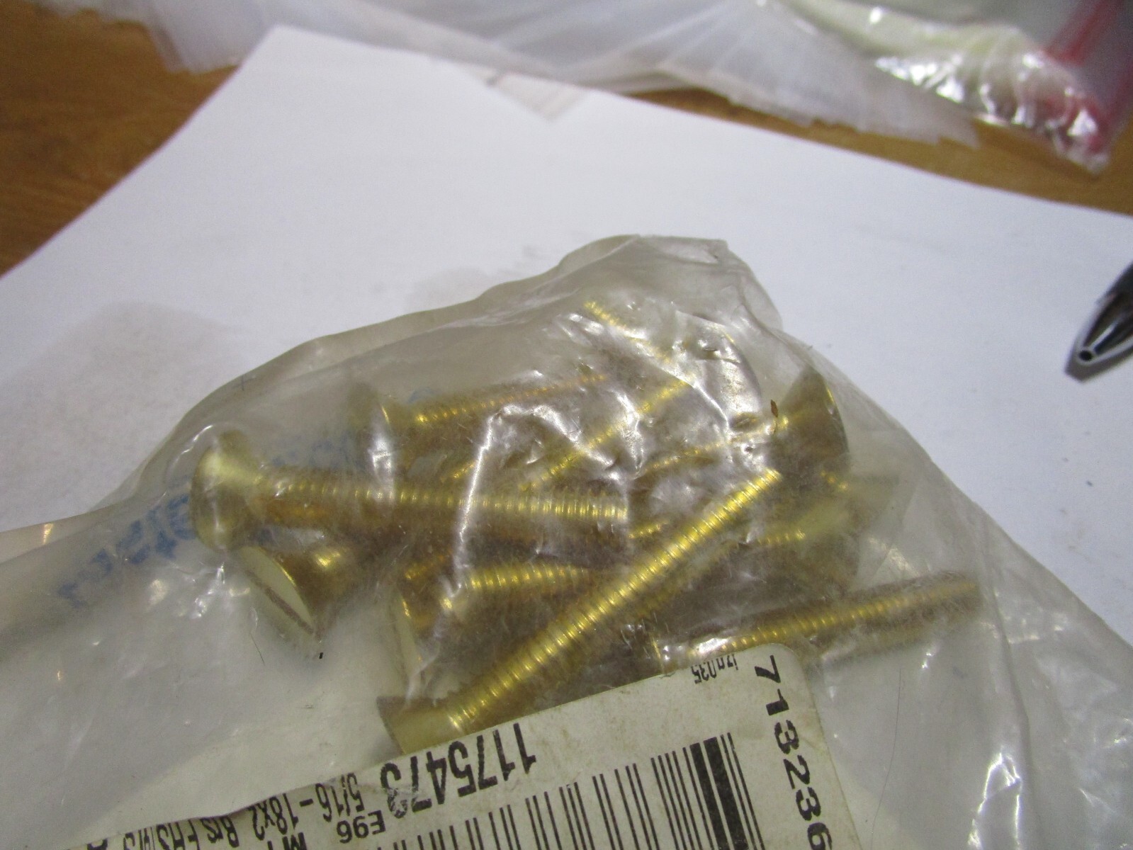 5/16″-18 x 2″ Brass Slotted Flat Head Machine Screw QTY 10