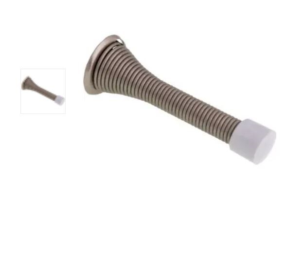 3 IN COMMERCIAL SPRING DOOR STOP (50-PACK) (SATIN NICKEL) new Construction Tools