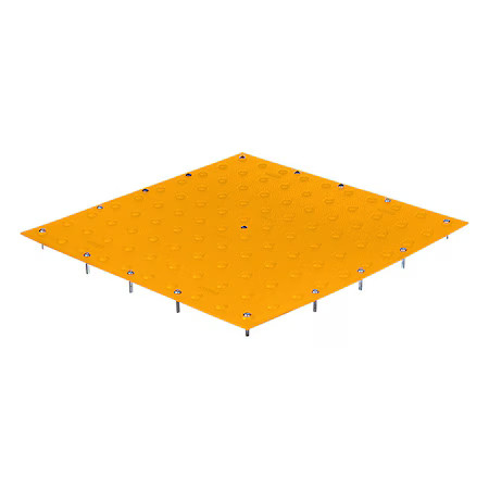 Tuftile Tt2424-Um-Yel-1 Detectable Warning Tile Polymer Yellow, 24 In W X 24 In