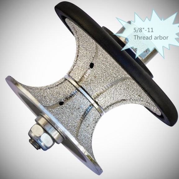 3/8″ 1/2″ 3/4″ Diamond Full bullnose profile shaping router bit concrete granite