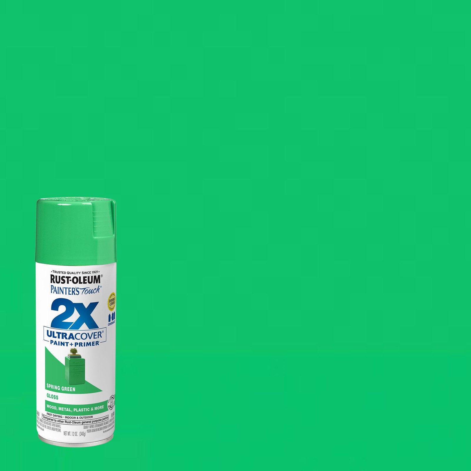 Rust-Oleum 314751 Painter’s Touch 2X 12 Ounce (Pack of 1), Gloss Spring Green