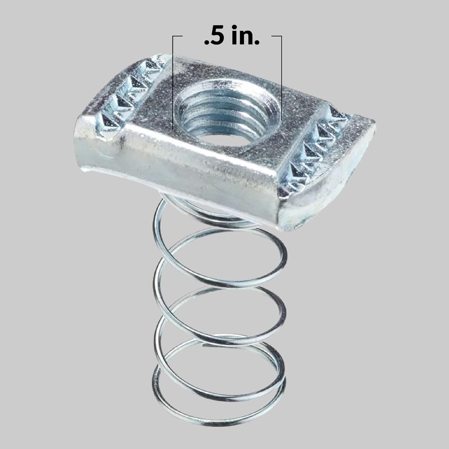 Strut Channel Spring Nut .5-inch 5-Pack, Hardware Nuts for Strut Channel Brac…