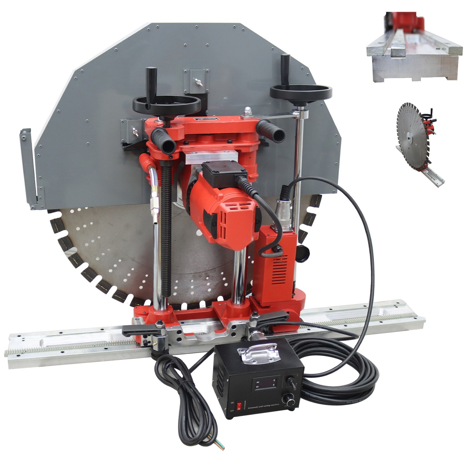 12.6in Concrete Wall Cutter Wall Saw 220V Quickly Disassemble Track 31.5″ Blade
