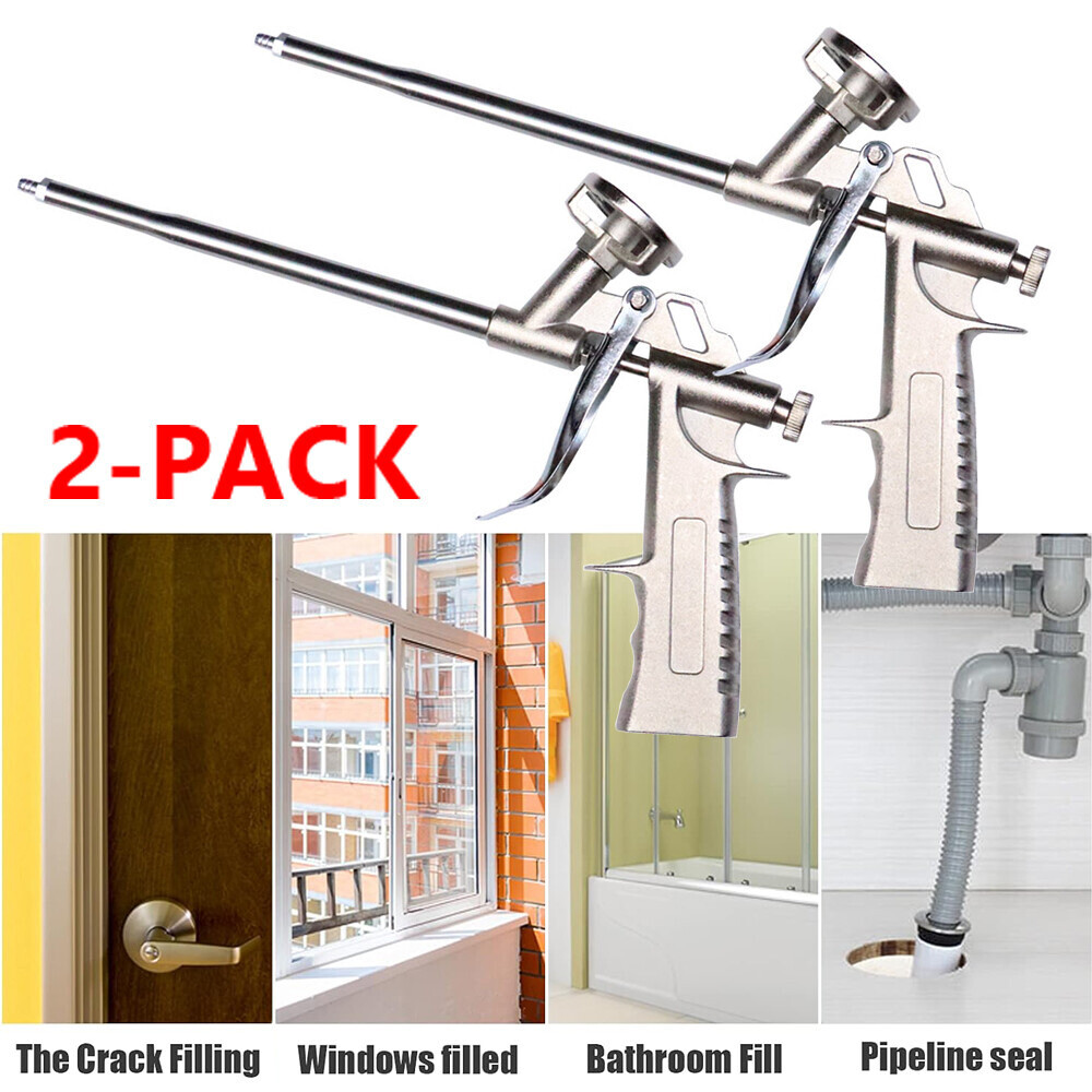 2Pcs Pro PU Foam Gun NIB Expanding Spray Applicator New&Improved Adapter Basket