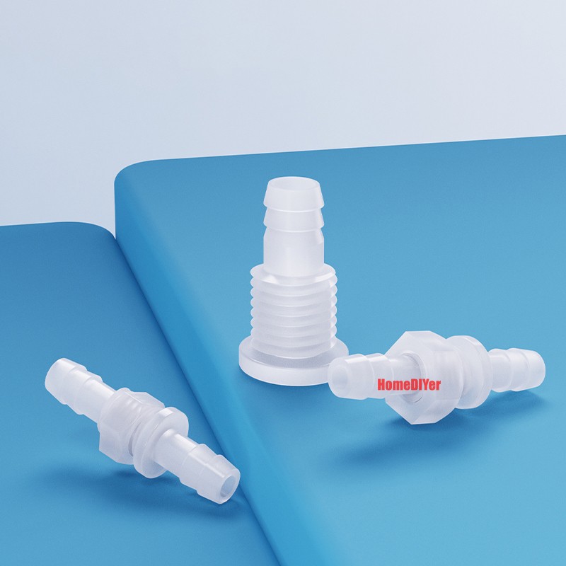 Straight Thread Reducer Joiner Tube Plastic Barbed Connector Pipe Hose Air Water