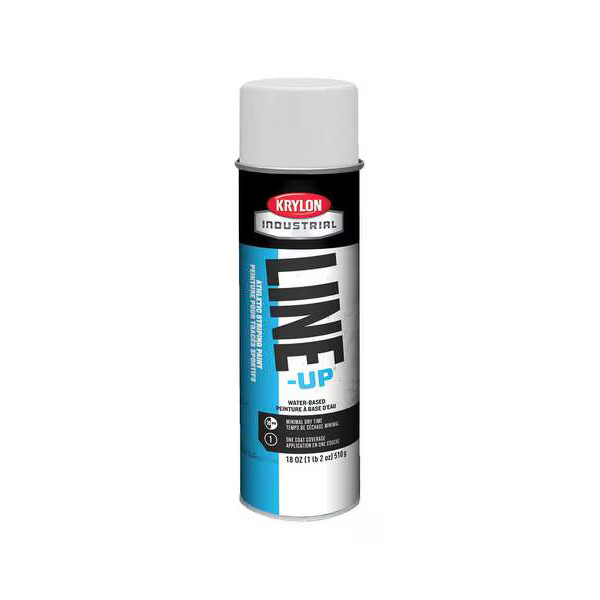 Industrial Athletic Field Striping Paint, 18 oz., Athletic White, Water -Based