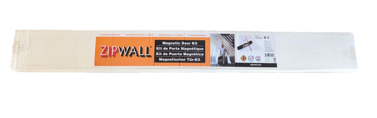 Zipwall MDK Magnetic Dust Barrier Door Kit, 7 Ft 2” Height, White, Nylon