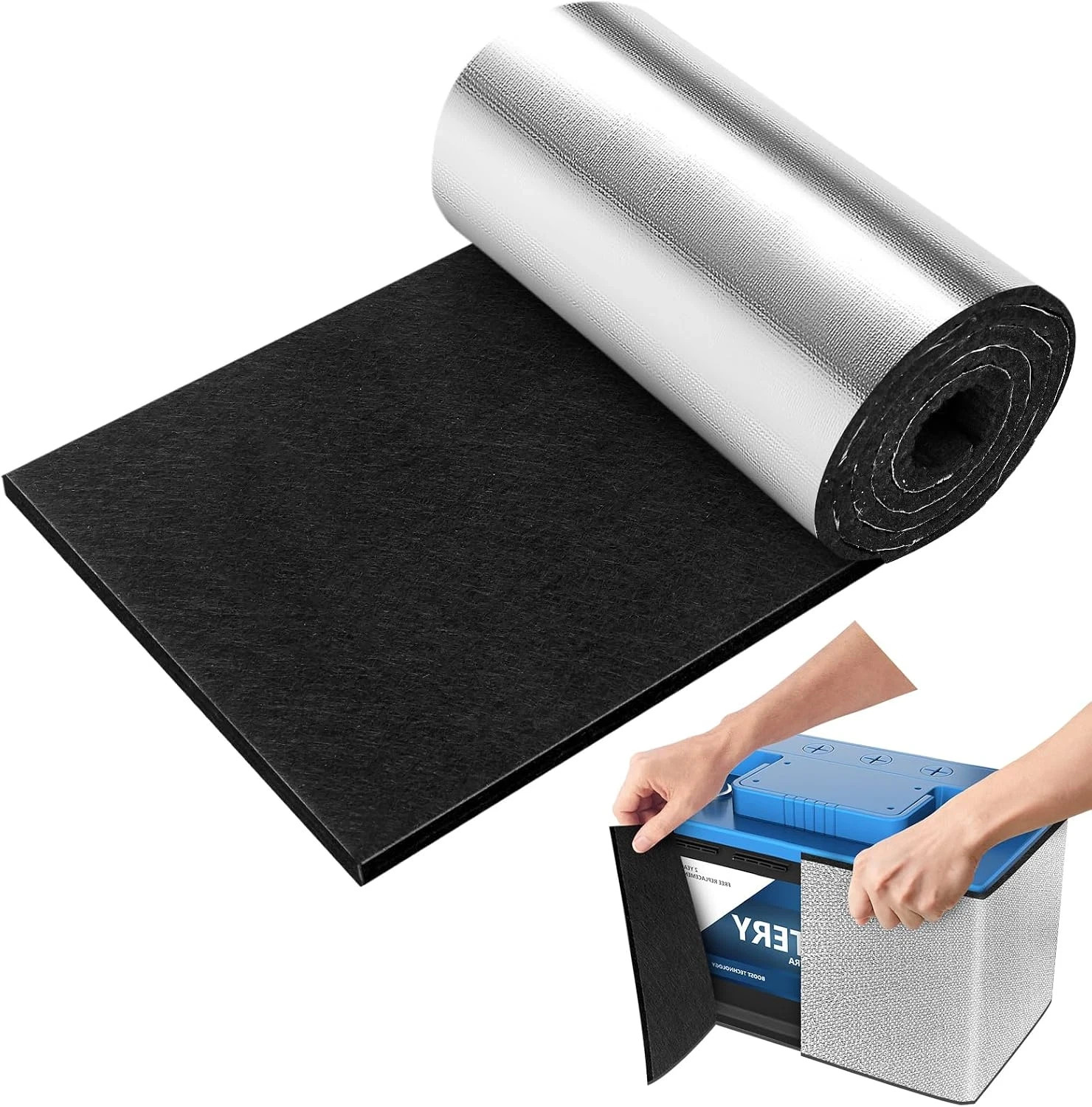 40″X7″ Battery Insulation Kit, Universal Car Battery Insulation Blanket, Anti-Co
