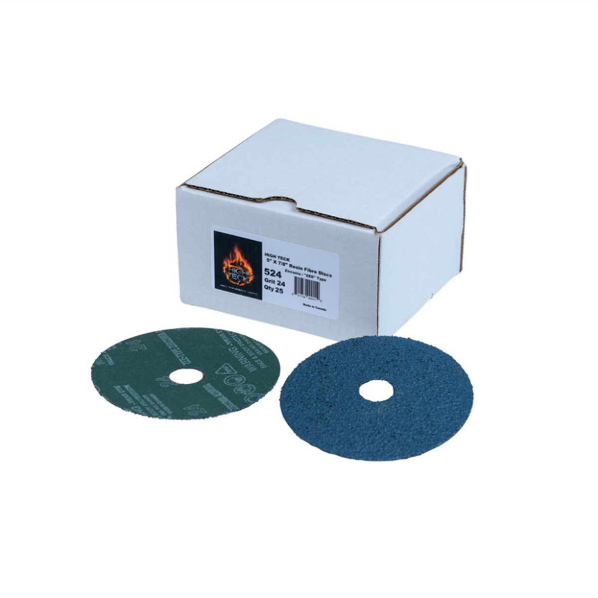 High Teck Products 524 Grinding Disc, 5 in Dia, 24 Grit, Zirconia HIT.524