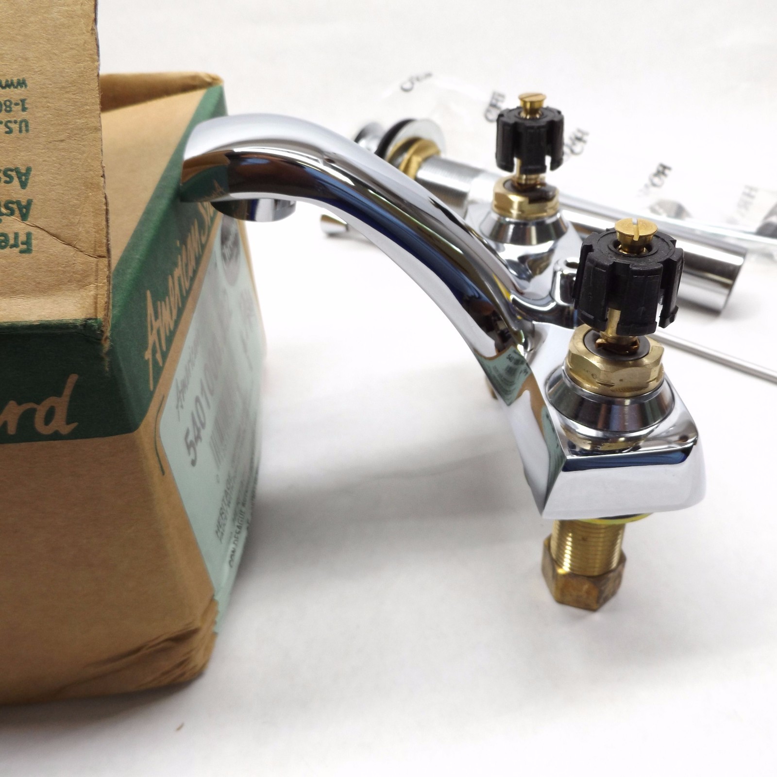 AMERICAN STANDARD 5401000.002 CENTERSET FAUCET W/ POP-UP DRAIN LESS HANDLES