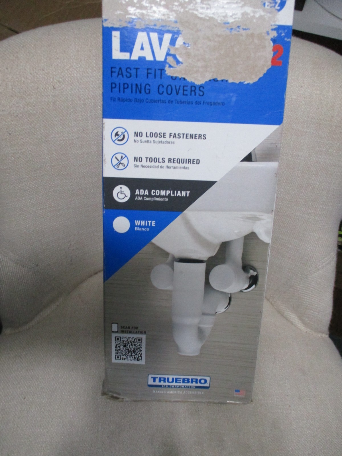 TrueBro Lav Guard2 Undersink Piping Covers ADA Compliant – White – 102 E-Z