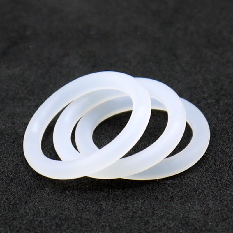 White Section 1mm OD 5-45mm Food Grade Silicon Rubber O-Ring Seals Washer Cross