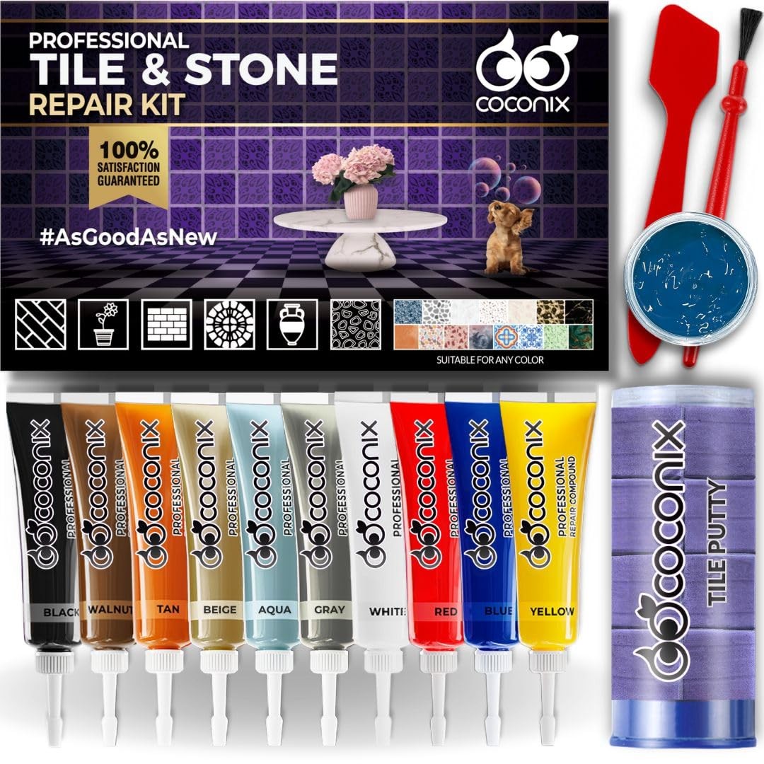 Tile & Stone Repair Kit | Fix Cracks, Chips, and Scratches on Bathtubs, Tile …
