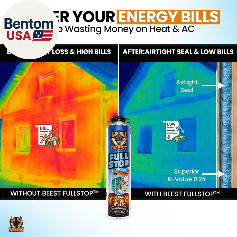 Fullstop Spray Foam Insulation Kit for Walls and Attic – 240 Board Ft/Sq.Ft. Per