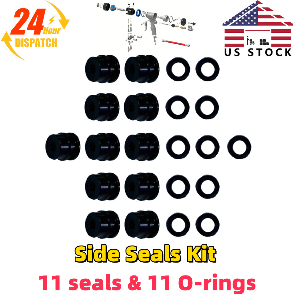 249990 246348 For Fusion Air Purge AP Spray Gun 11PCS Side Seals Kit