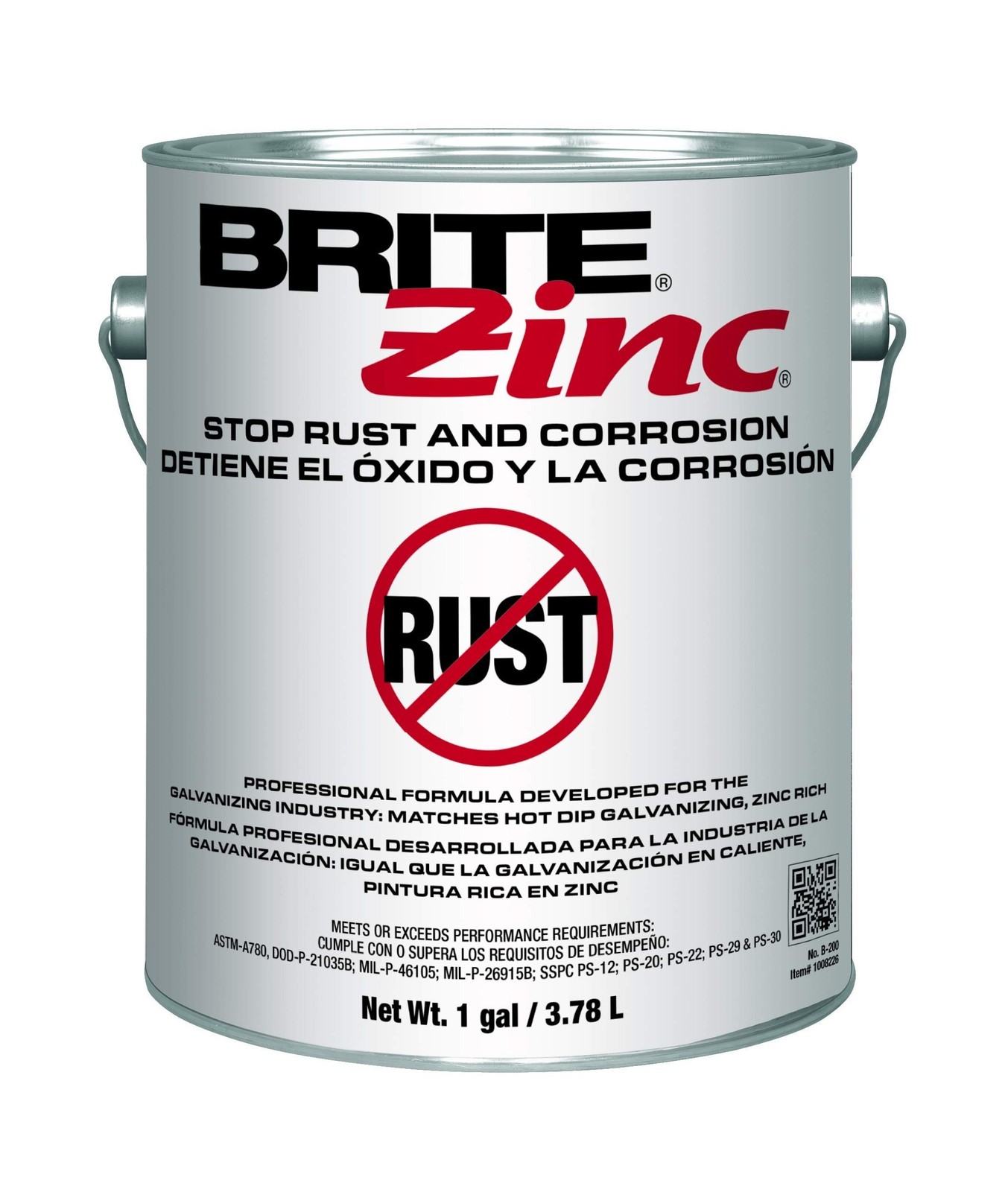 Weld Aid B-200 Brite Zinc Primer, 1 gal,Gray 128 Fl Oz (Pack of 1)