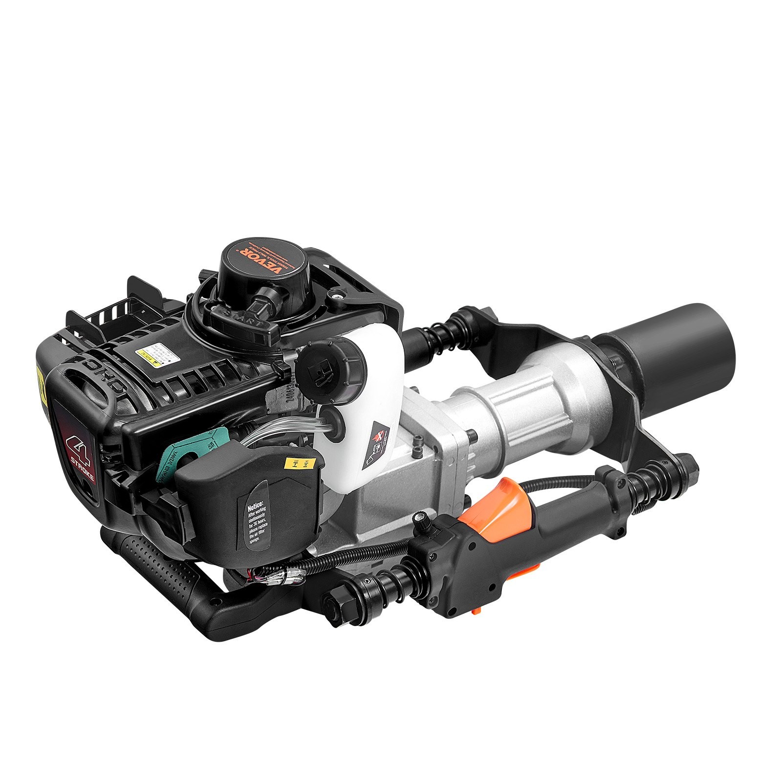 37.77cc Gas-Powered T Post Driver,4-Stroke Engine Gasoline Fence Piling Pounder,