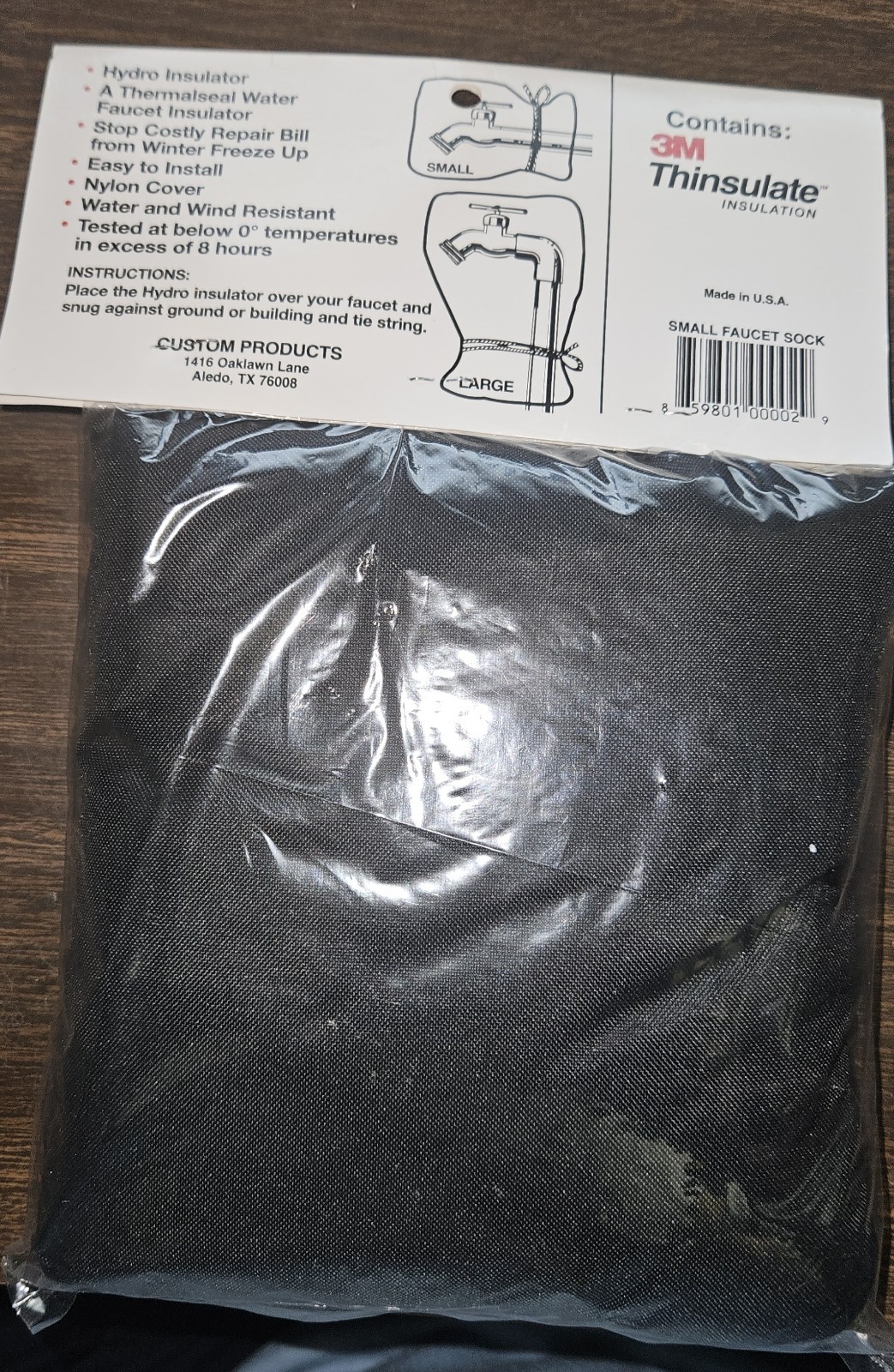 Custom Products 3M Thinsulate Outdoor Wall Faucet Sock Cover, Small