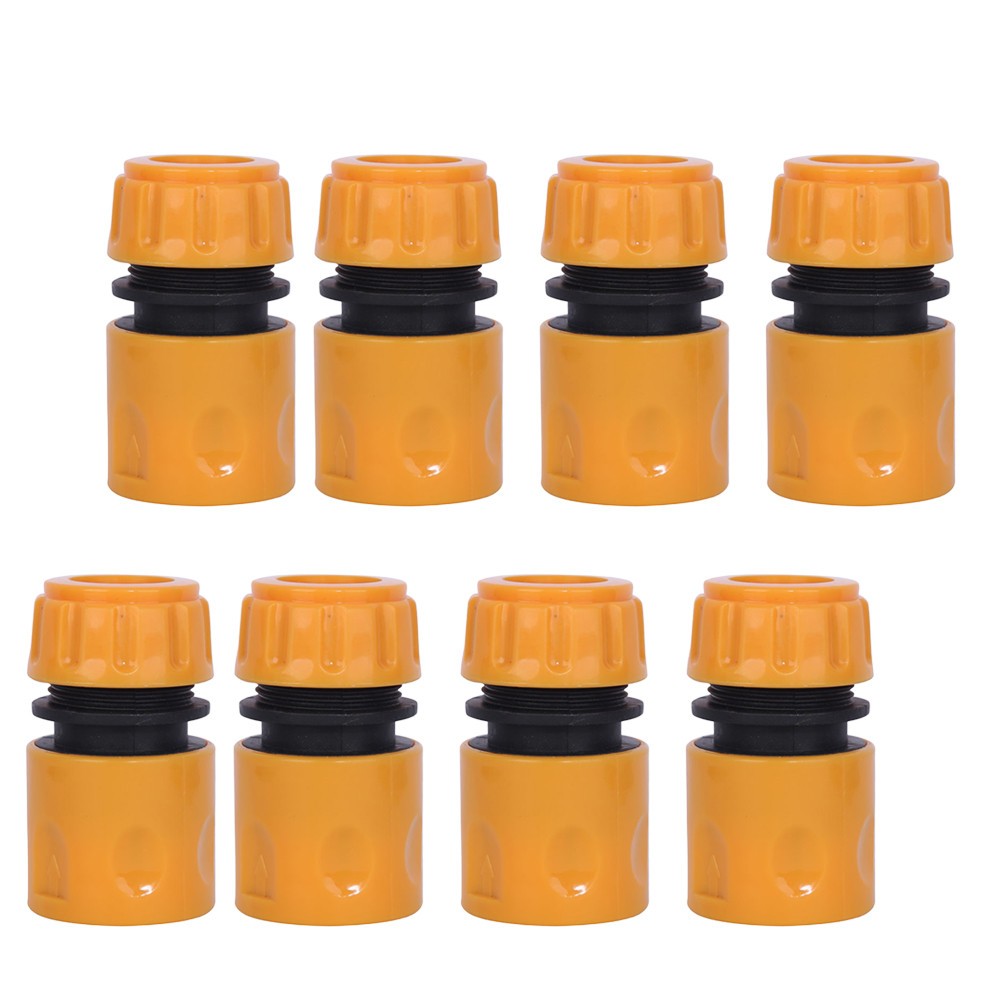 8Pcs Durable Hose Connection Tool Water Connector Reusable Yellow for Garden