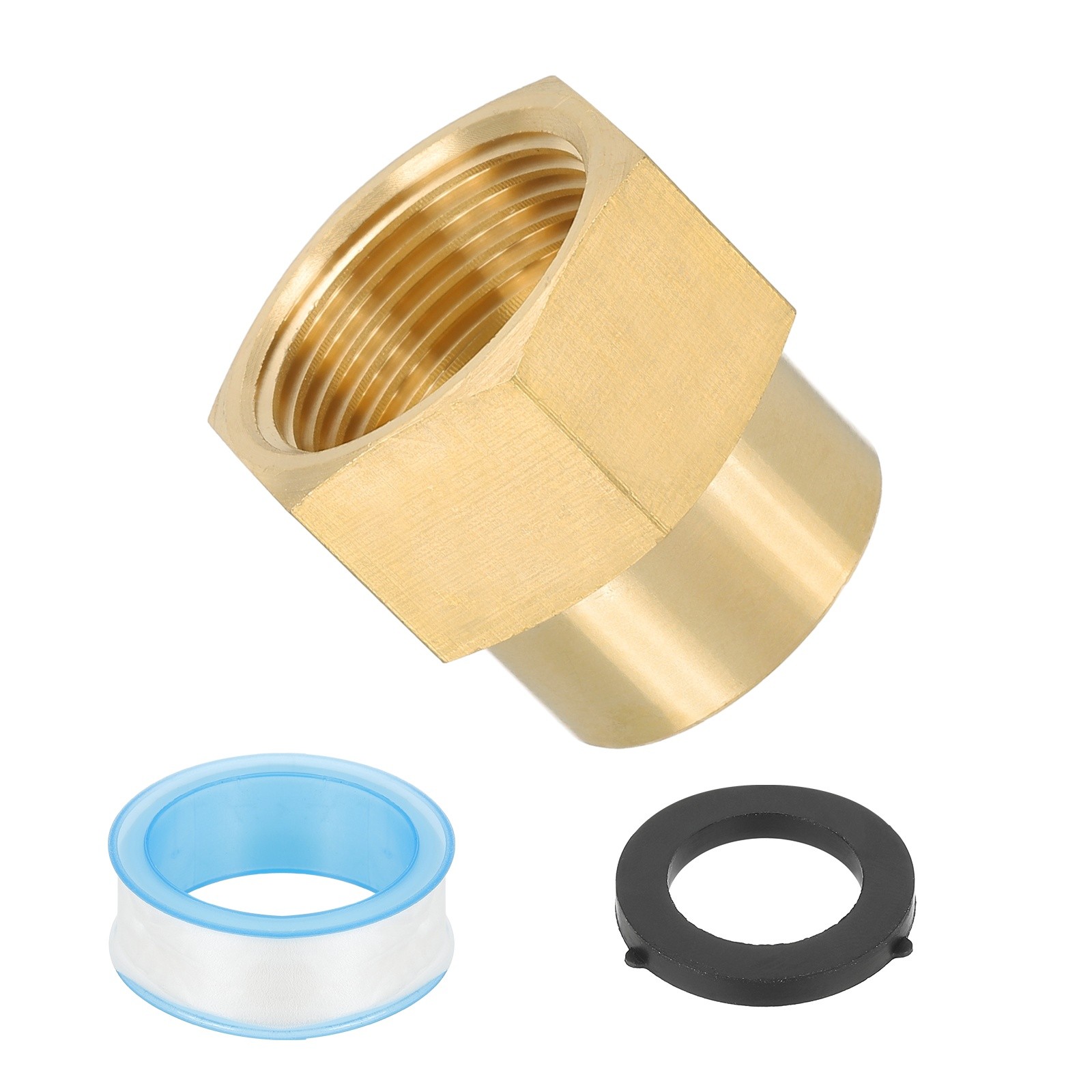 1/2″ g Female x 3/4″ NPT Female Brass Pipe Fitting with Tape for Air Gas- 1Pcs