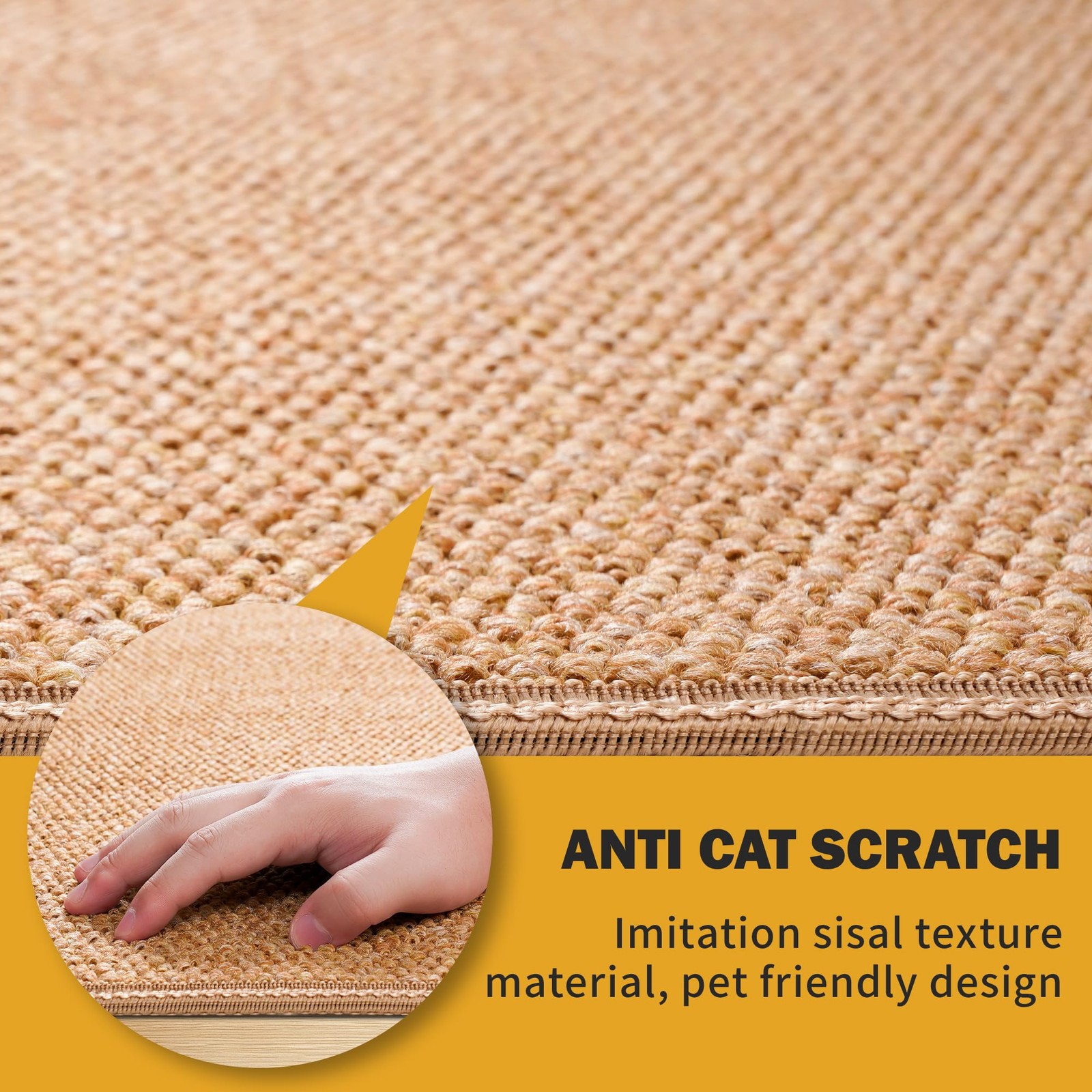 Donjop 24 36 Inch Stair Treads Landing Rug Non Slip Adhesive Peel And Stick