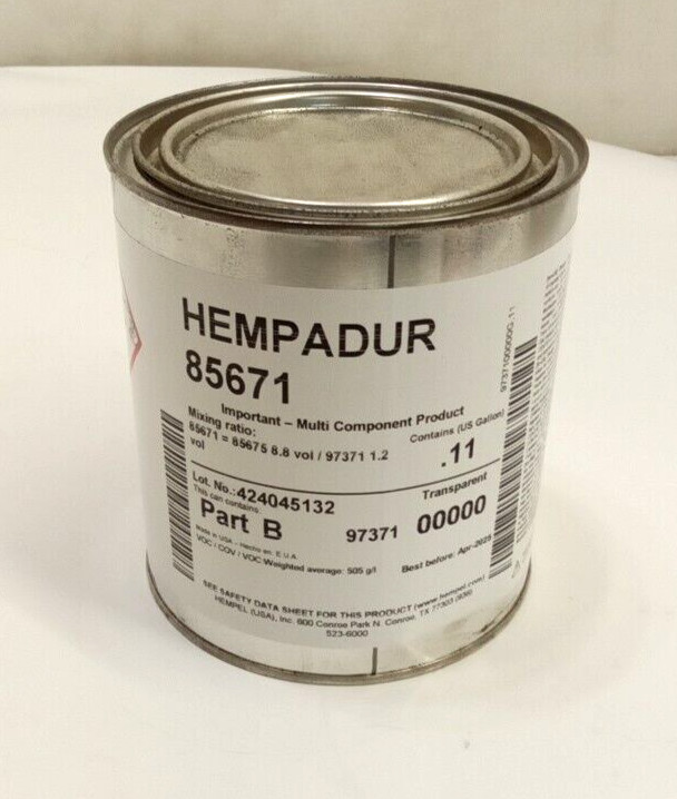Hempadur 85671 Part B Clear Amine Adduct Cured Phenolic Epoxy Coating .11 Gal