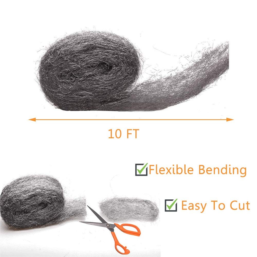 Steel Wool Fill Fabric DIY Kit, Coarse Wire Hardware Cloth, Gap 4 PACK
