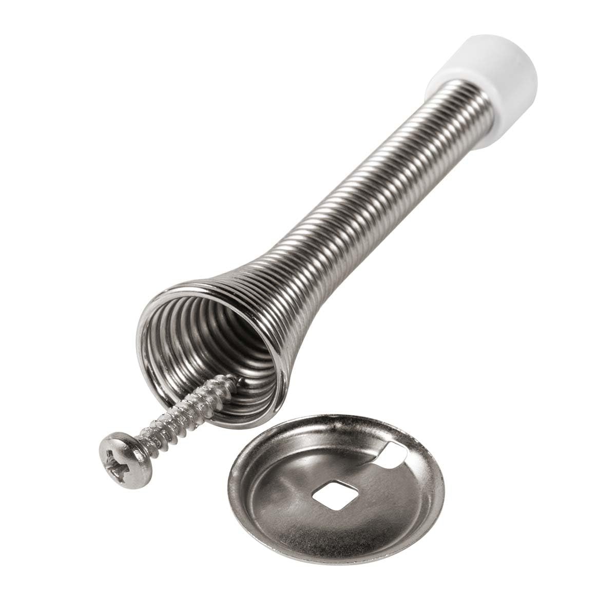 KISEER 12 Pack Spring Door Stops 3 1/4 Inch Flexible 12 Pack, Satin Nickel