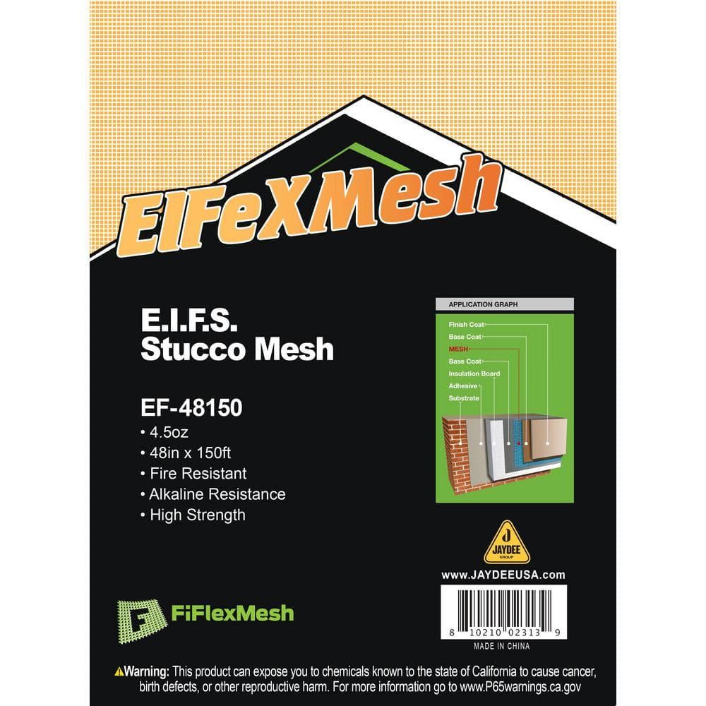 BOEN Stucco Mesh Non-Adhesive EIFS 4.5 oz Alkaline/Fire Resistant 48″x150 ft